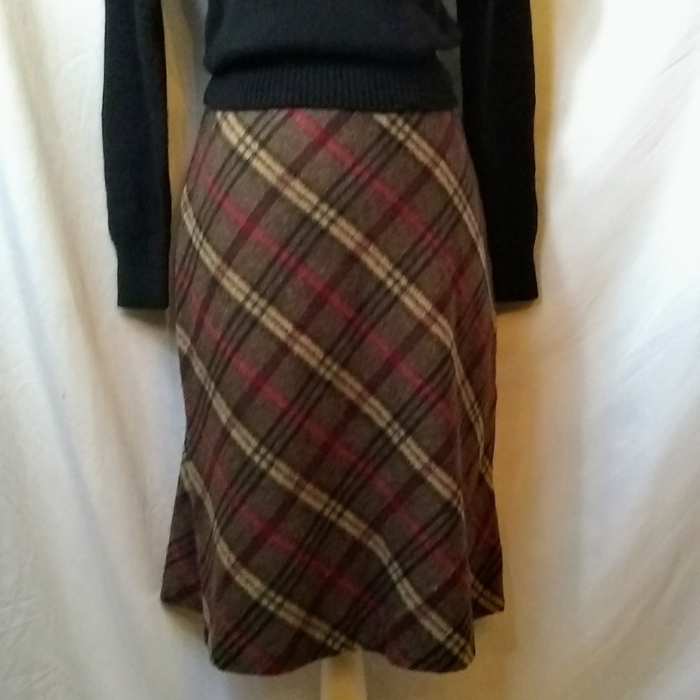 Vintage plaid aline skirt